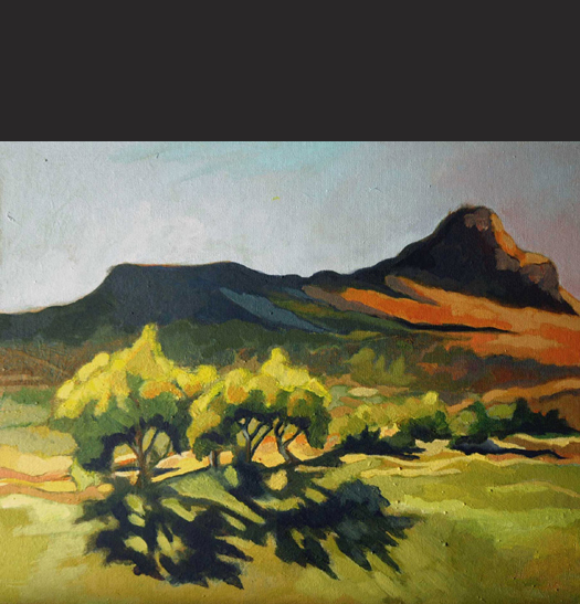 Plein Air Painting - "Palo Verdes At Sunset"