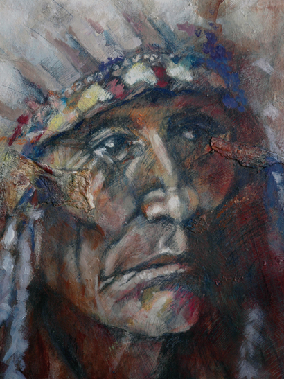 Mixed Media Painting - "Told Story"